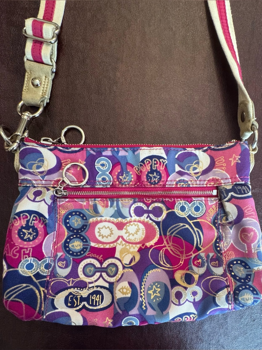 Coach Poppy Pop C Signature Graffiti Crossbody Y2K Bag
